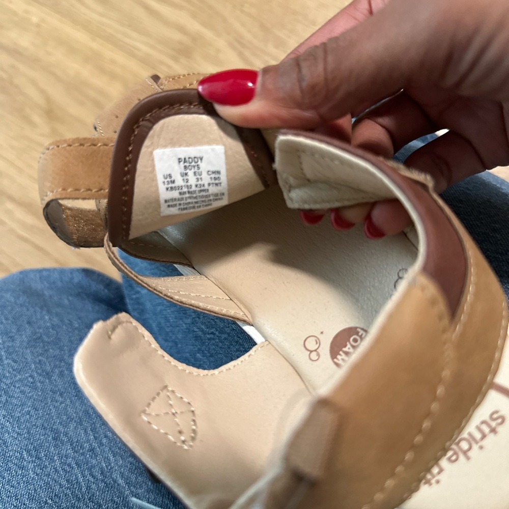 Stride Rite Tan Kids Sandals size 13 - Picture 6 of 6